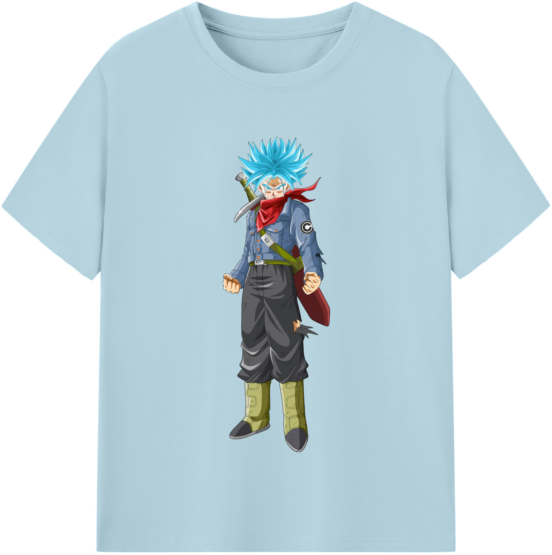 （画像用） ドラゴンボール トランクス（Torankusu）DRAGON BALL Trunks 綿100％半袖Tシャツ（フロントプリント）